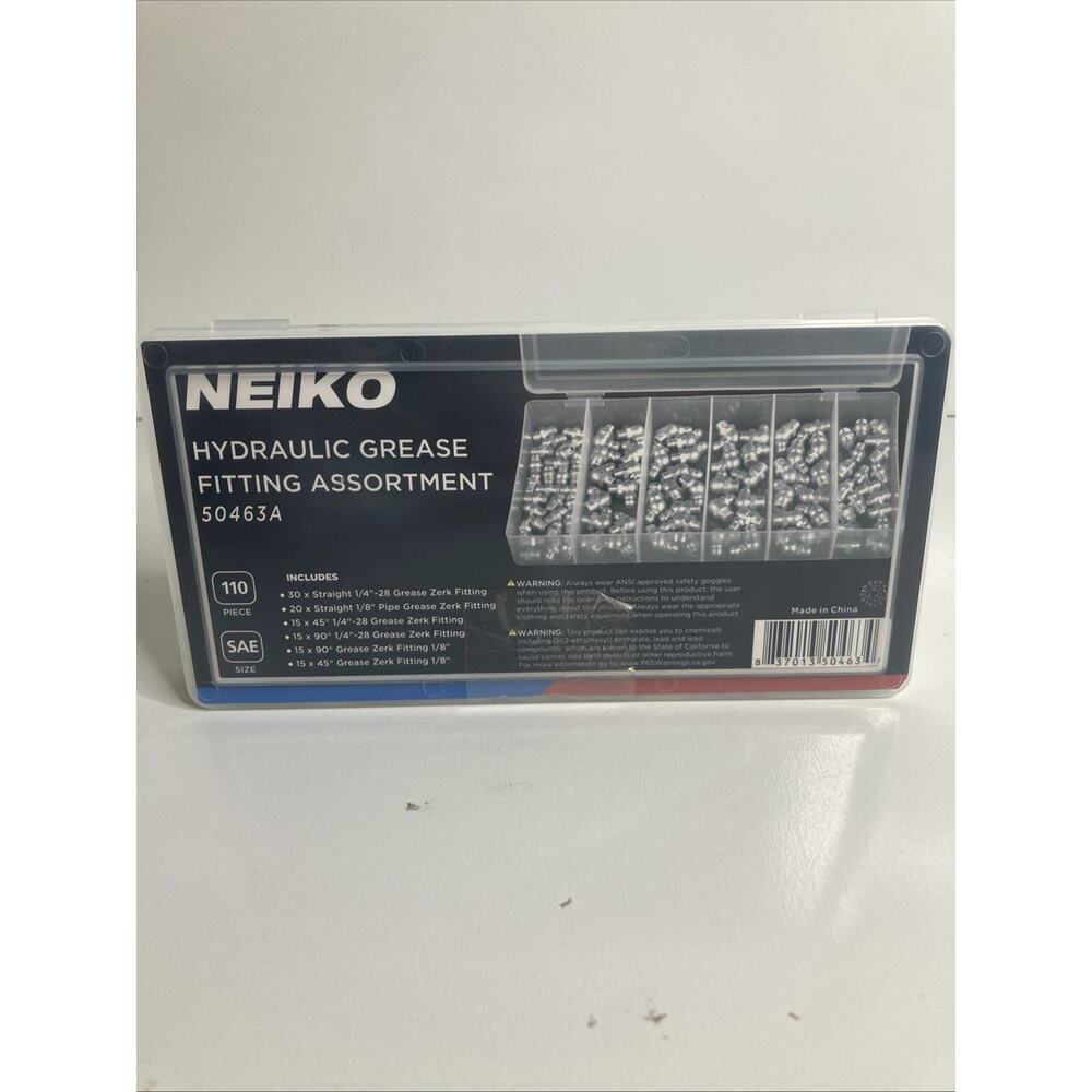 Neiko 50463A Hydraulic Grease Fitting Assortment, 110 Pieces